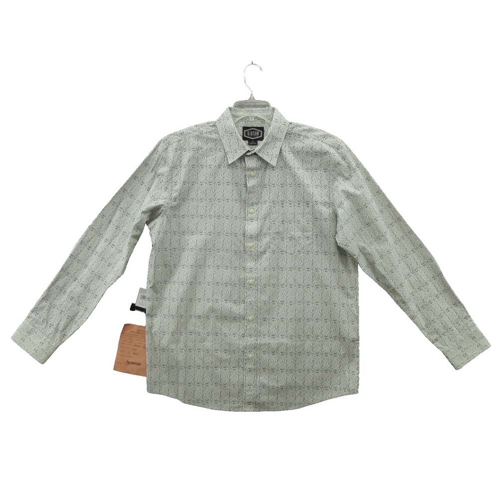 Gibson Men Shirt Medium Western Long Sleeve Cotton New